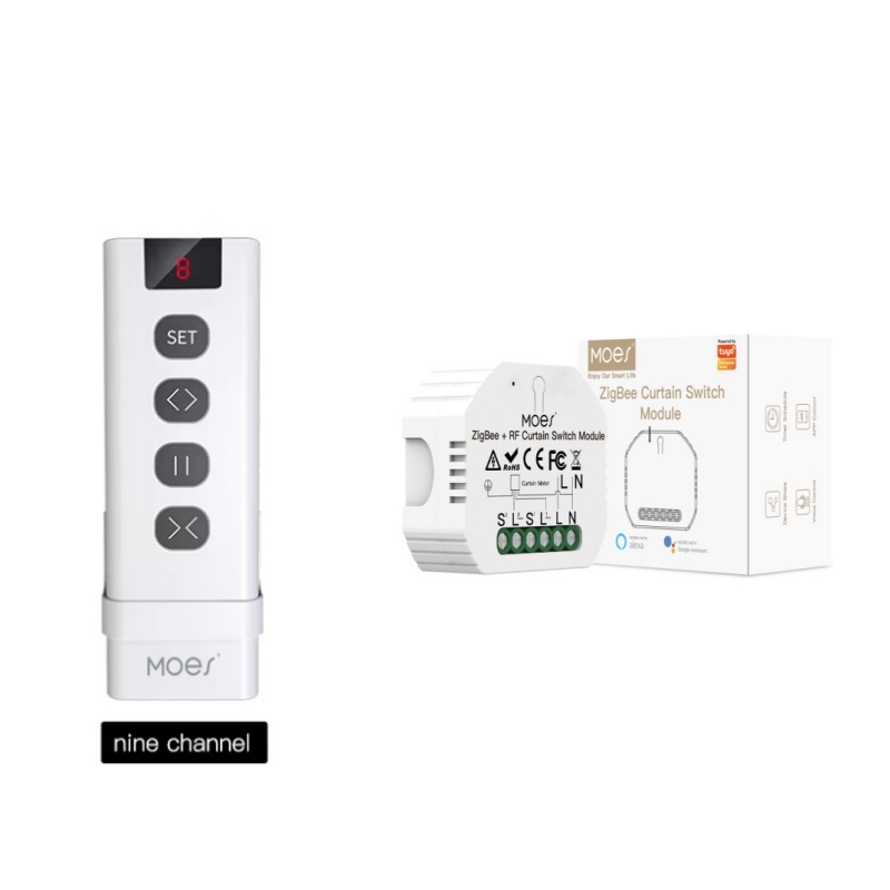 Smart Home Moes - MOES ZigBee Smart RF433 Curtain Switch