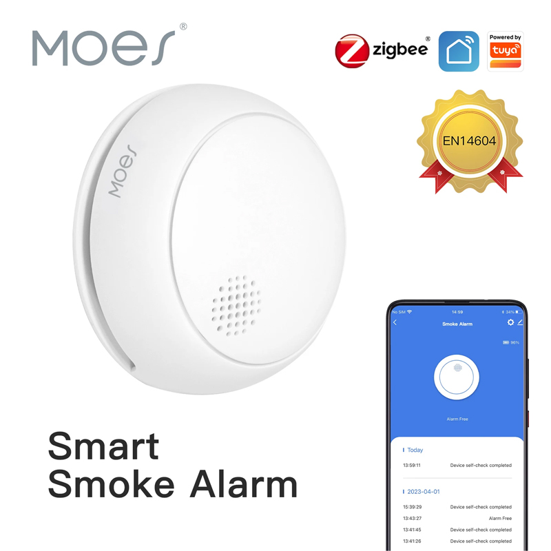 Smart Home Moes - MOES ZigBee Smart Wireless Smoke Detector