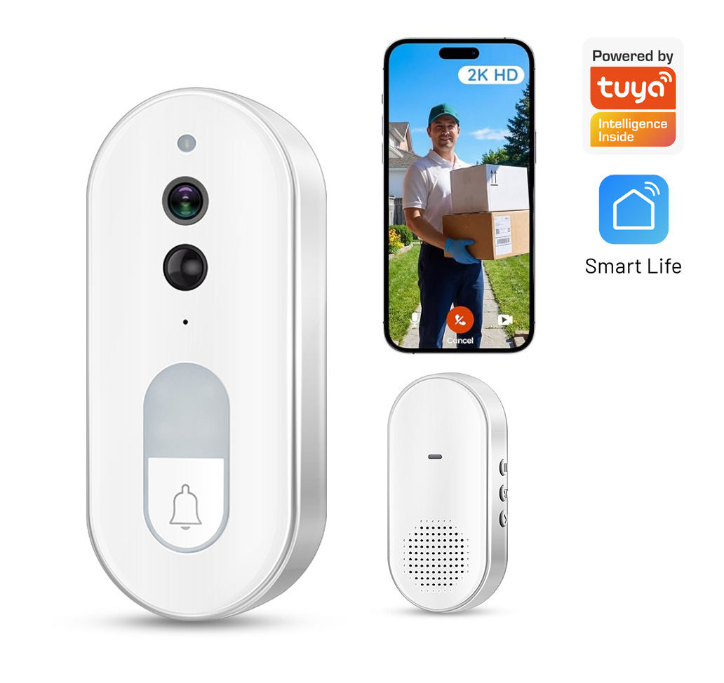 Smart Home Video Doorbell - Tuya Smart Video Doorbell Wireless 1080P