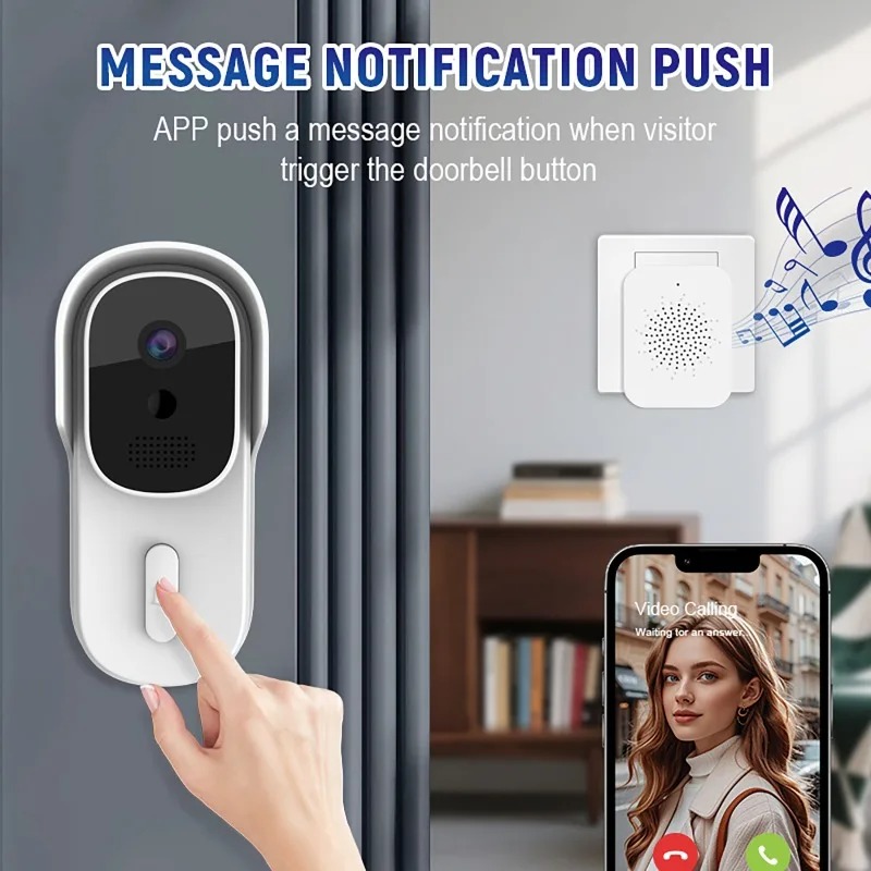 Smart Home Video Doorbell - Tuya Smart Video Doorbell Two-way Intercom