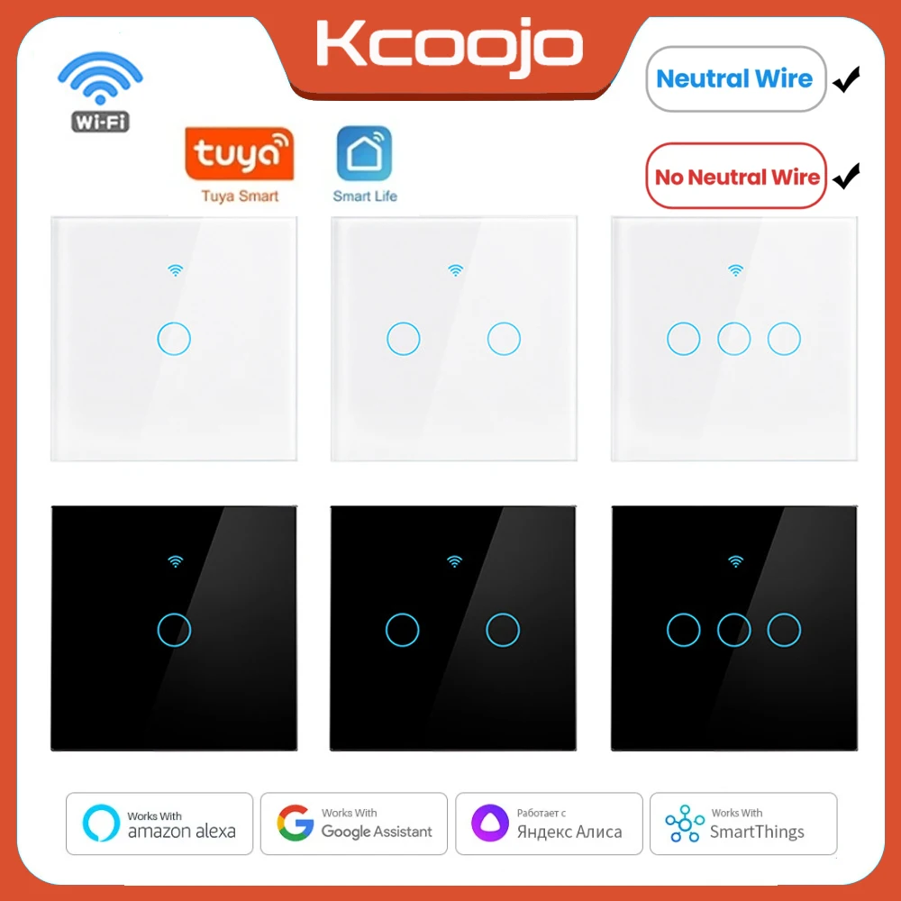 Smart Home Gadgets - Tuya Wifi EU Smart Switches 1/2/3/4Gang
