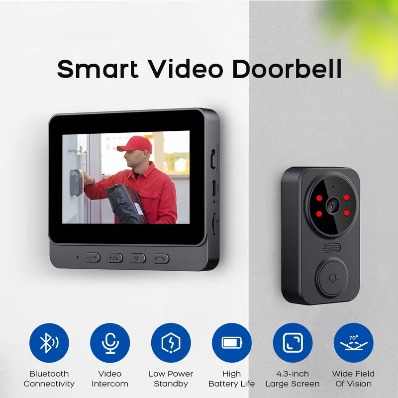 Smart Home Video Doorbell - M8 Smart Visual Doorbell WiFi Two