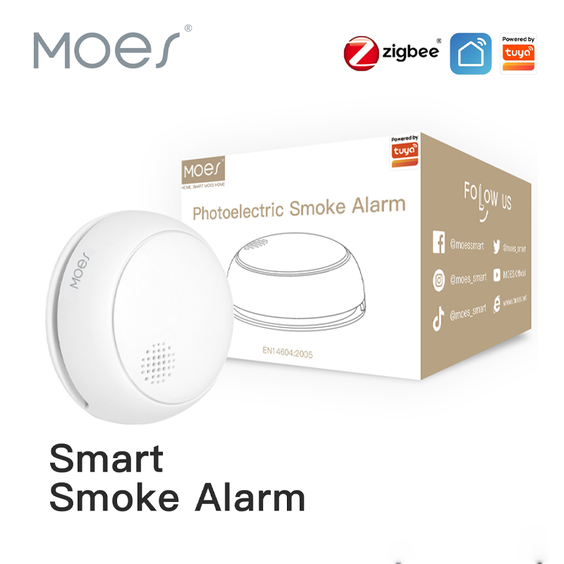 Smart Home Moes - MOES ZigBee Smart Wireless Smoke Detector