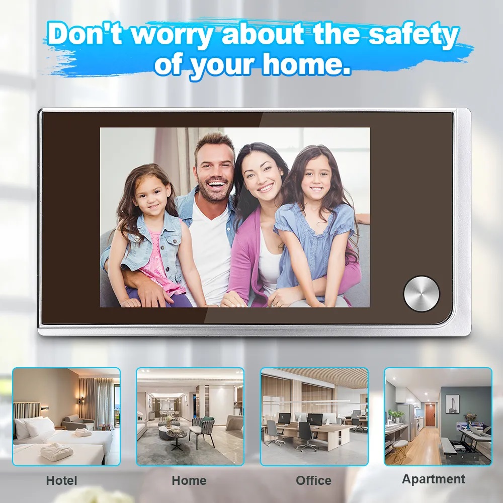 Smart Home Video Doorbell - 3.5 inch Camera Peephole Doorbell 120°