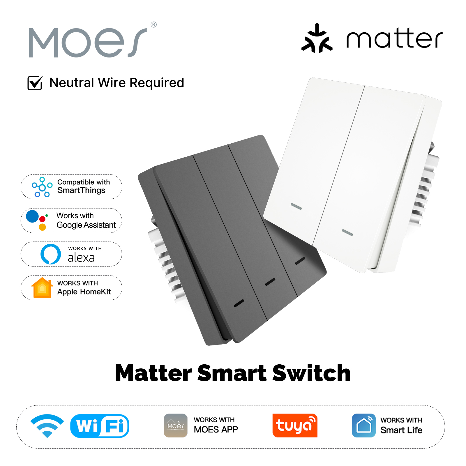 Smart Home Moes - MOES Matter Tuya WiFi Smart Light