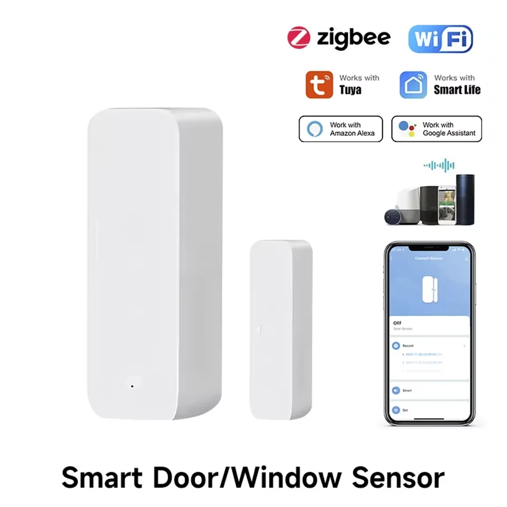 Smart Home Gateway - Tuya Zigbee/WiFi Magnetic Door Window Sensor