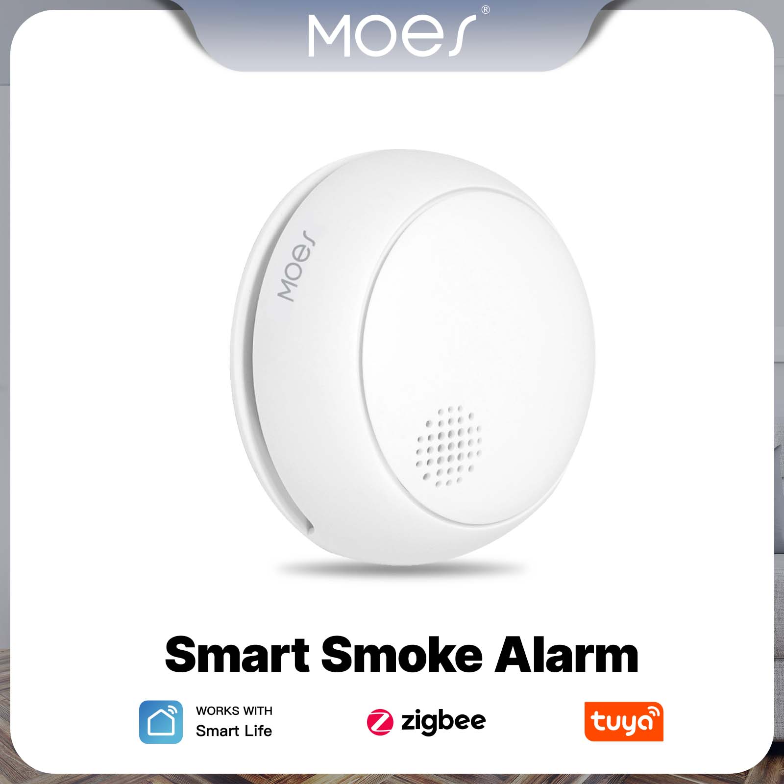 Smart Home Moes - MOES ZigBee Smart Smoke Alarm Detector