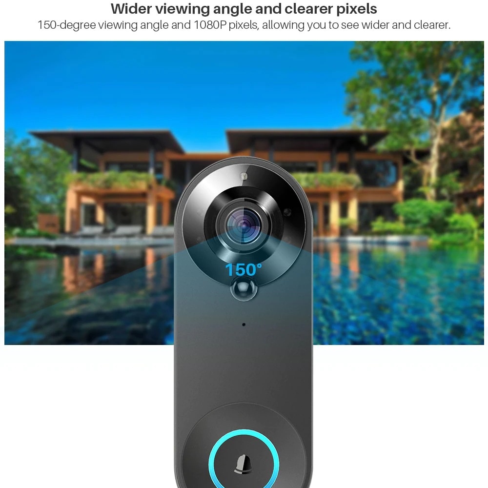 Tuya 1080P Wireless WIFI Doorb - огляд і ціна Smart Home Video Doorbell