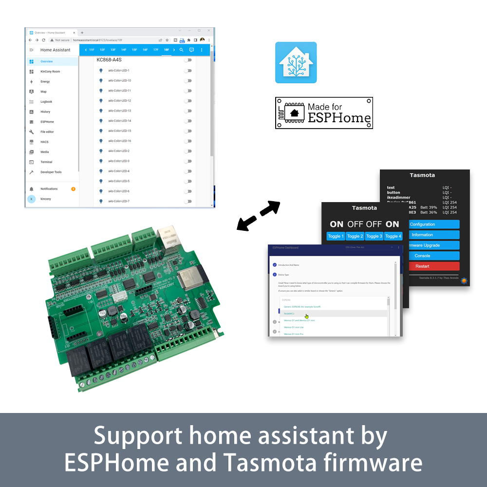 KC868-A4S ESP32 ESPhome Tasmot - огляд і ціна Smart Home Mqtt