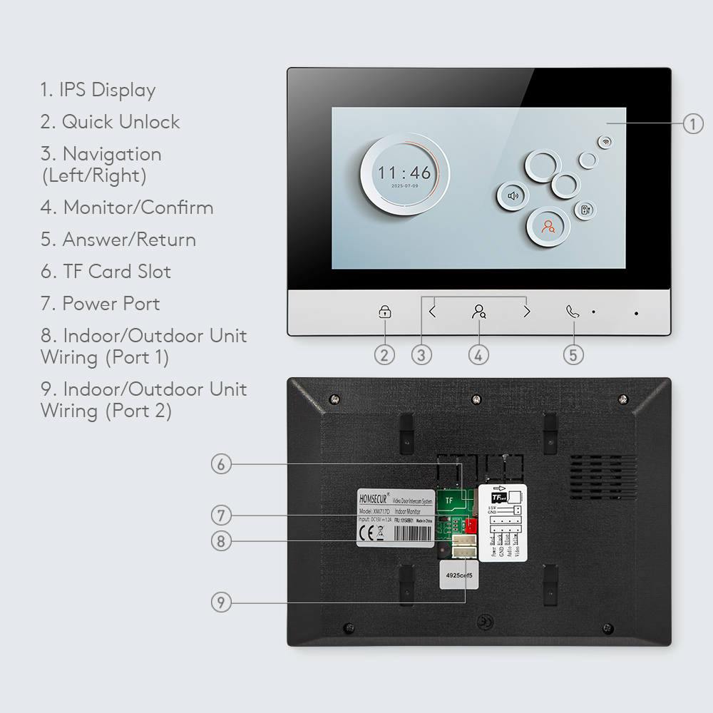 Tuya Smart WIFI Indoor Monitor - огляд і ціна Smart Home Video Doorbell