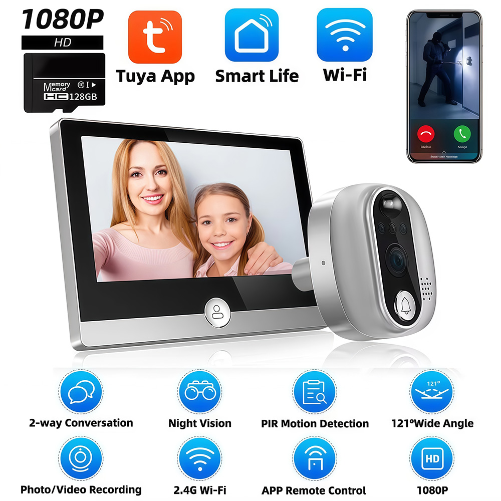 Tuya 1080P WiFi Door Bell Came - огляд і ціна Smart Home Video Doorbell