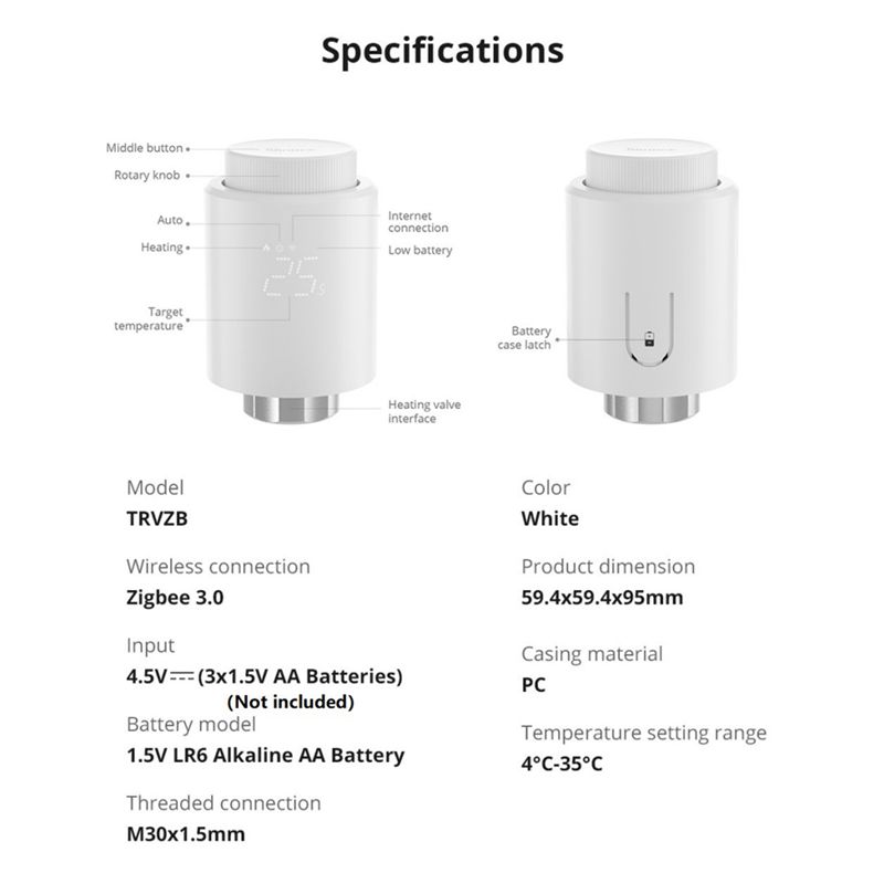 Smart Thermostatic Radiator Va - огляд і ціна Smart Home Mqtt