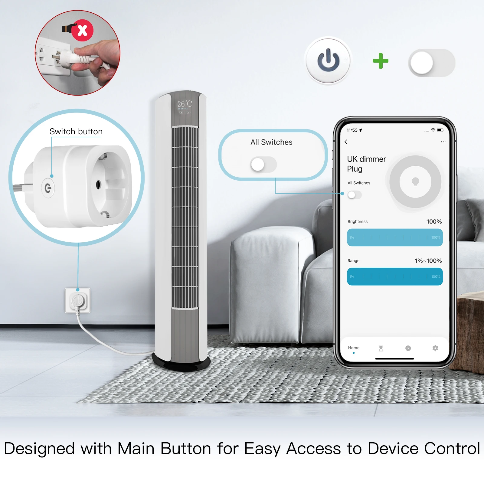 MOES Tuya WiFi Smart Plug Dimm - огляд і ціна Smart Home Moes