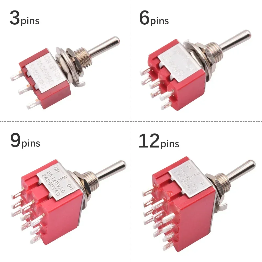 5pcs Red Mini Toggle Switch SP - огляд і ціна Smart Home Gadgets